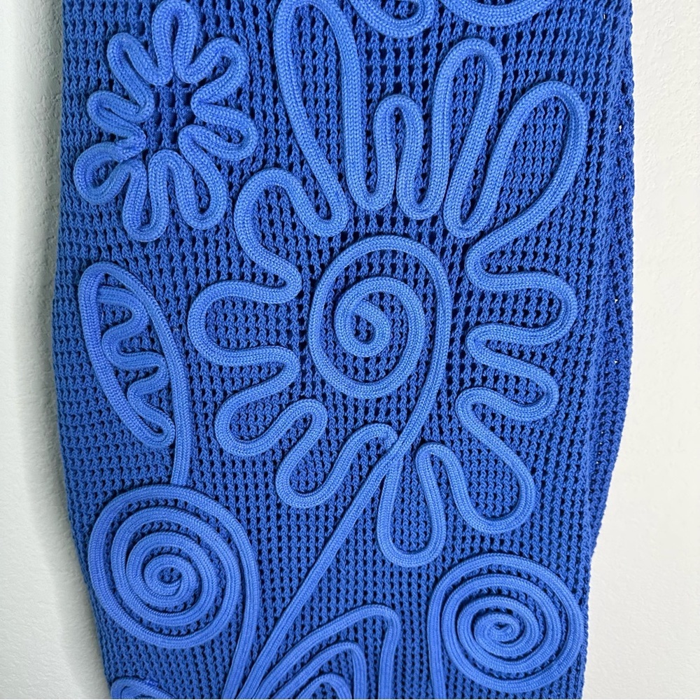 CULT GAIA Nissa Knitted Blue Sheath Midi Dress SZ S - Picture 4 of 8